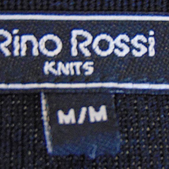 NEW - Rino Rossi Black Knit Zippered Cardigan - Picture 3 of 3